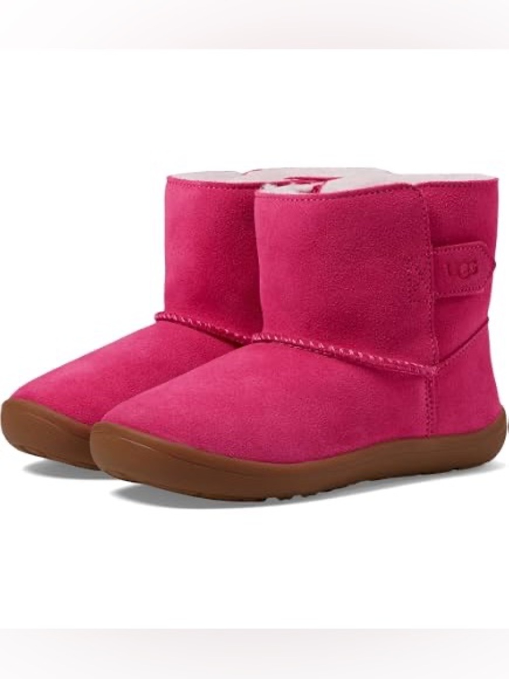 UGG Pink Azalea Toddler Keelan II Suede Sheepskin Lined Boots, 9, MSRP $49